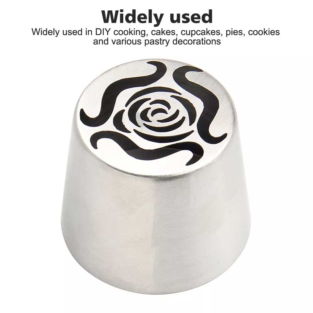 Stainless Steel XL Rosebuds Russian Flower Icing Tip Pastry Piping Nozzle DIY