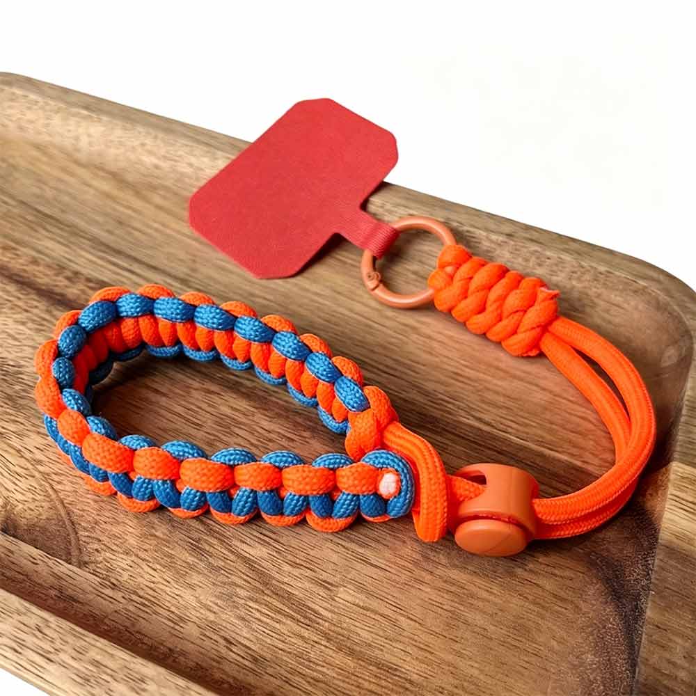 Handwoven Adjustable Mobile Phone Lanyard – Universal Wrist Strap for Outdoor Sports