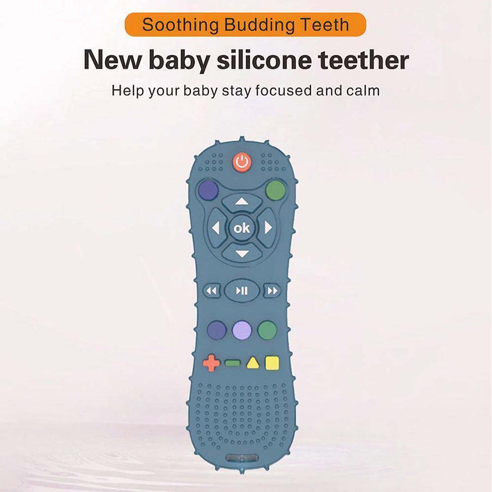 Baby Teething Toy TV Remote Control Shape Chew Toys Teether Silicone Soothe Toy