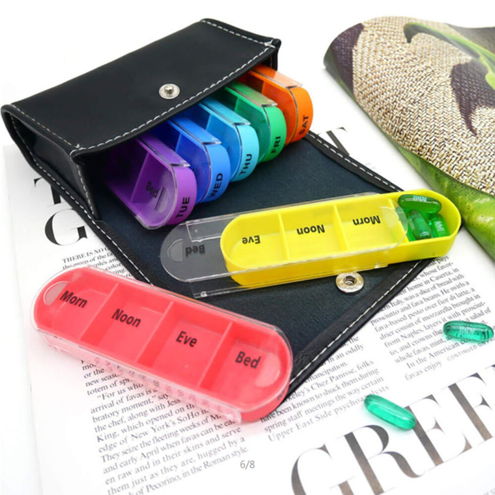 Sorter Organizer Pill Box Tablet Case Medicine Weekly 7 Day Container Dispenser