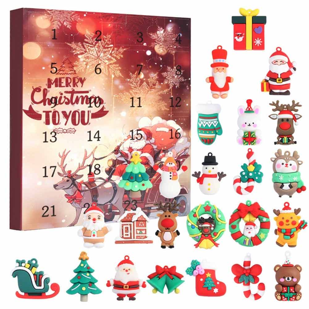 3D Santa Advent Calendar 2026 – 24-Day Christmas Countdown Figurine Set