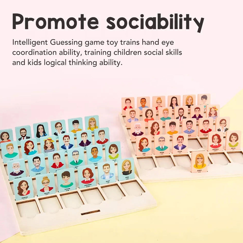 Wooden Guessing Board Game – Logical Thinking Training, 2-Player Interactive Puzzle