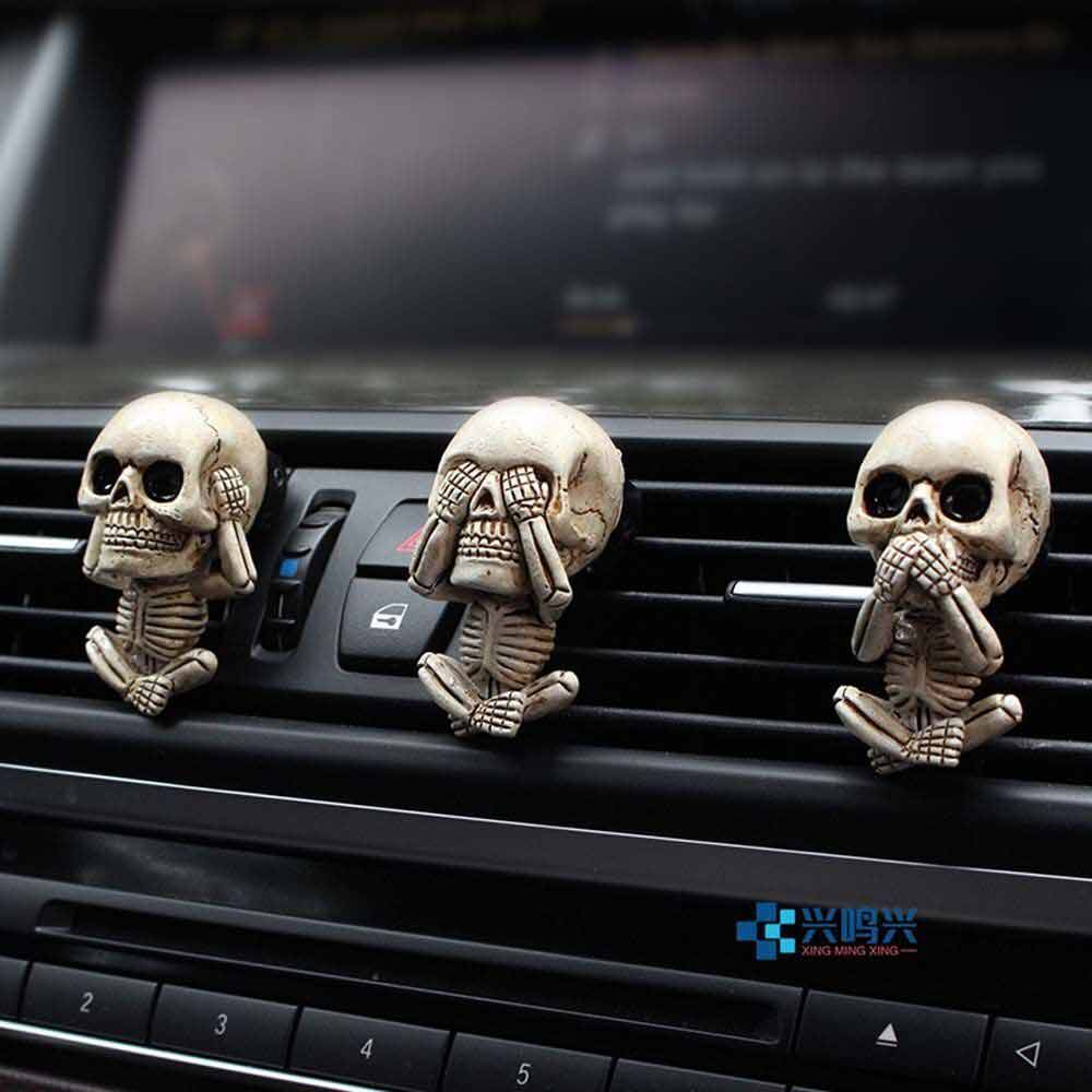 Resin Skull Auto Interior Decor Car Clip Vent Air Freshener Freshner Fragrance