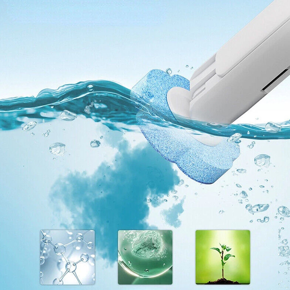 12-Pack Disposable Toilet Cleaning System with Wall-Mounted Holder & Refills