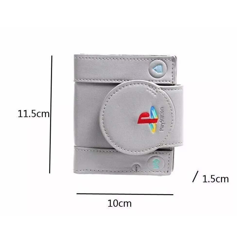 Console Shaped Wallet – Double Fold PU Leather Wallet with Card Holders, Gift for Gamers & Students