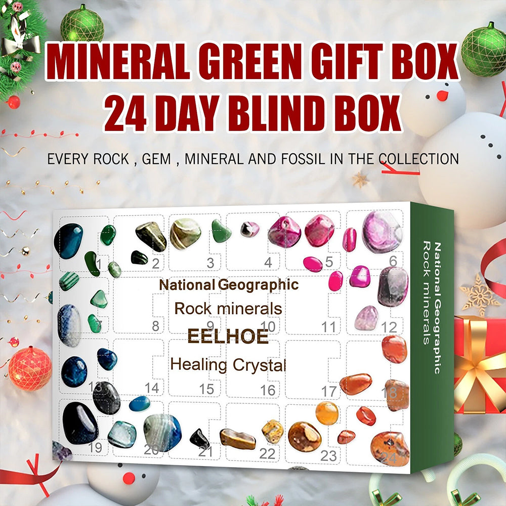 2025 Crystal Advent Calendar with 24 Healing Stones & Minerals | Countdown to Christmas with Science & Magic