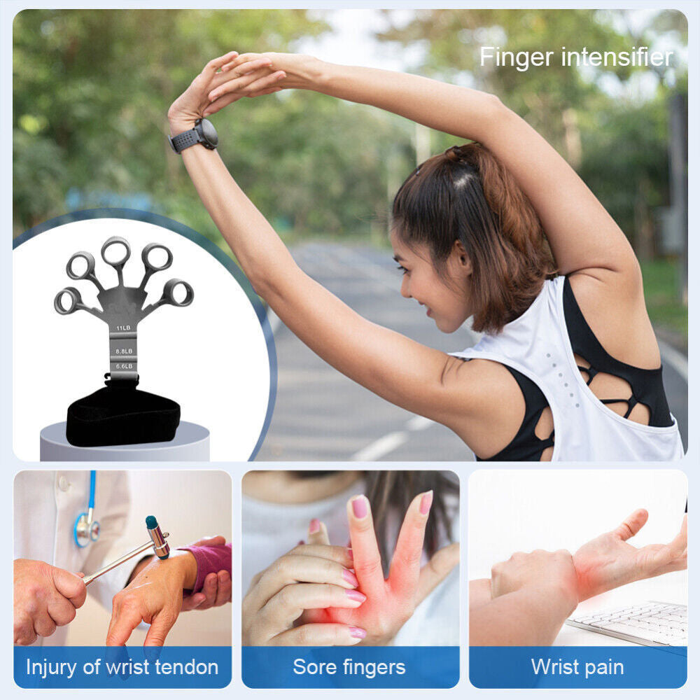 Finger Exerciser Strength Gripper Forearm Trainer Hand Grip Strengthener Therapy