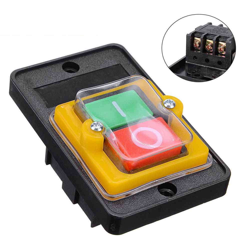 On/Off WaterProof Start Stop Push Button Switch for Drill Press Grinder KA0-510A
