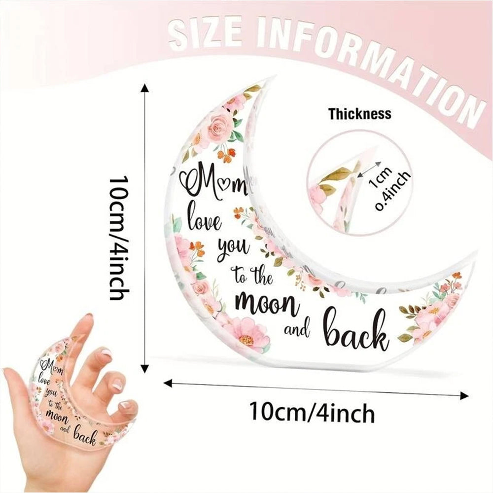 Mother's Love Moon Puzzle Acrylic Plaque - Heartfelt Gift for Mum on Christmas & Mother's Day