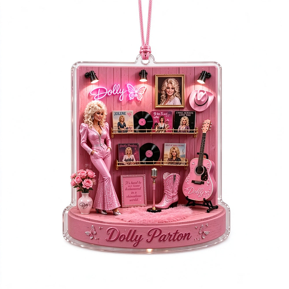 Dolly Parton Memorial Ornament – 2D Acrylic Xmas Tree Hanging Decoration 2026