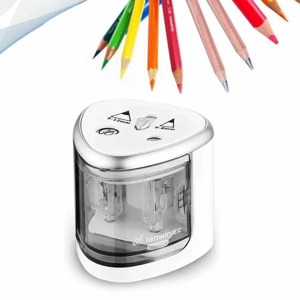 Tenwin New Two-Hole Electric Automatic Pencil Sharpener Switch Pencil Sharpener