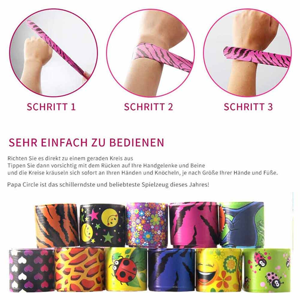 Wristband Slap Bands Slap Bracelets Kids Party Bag Fillers Toy Gift Favor