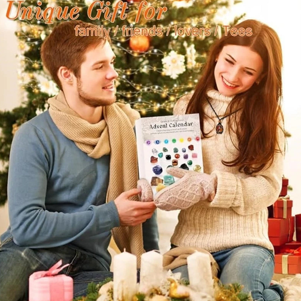 ﻿Crystal Advent Calendar 2025 - 24 Days Healing Stones & Mineral Countdown Gift