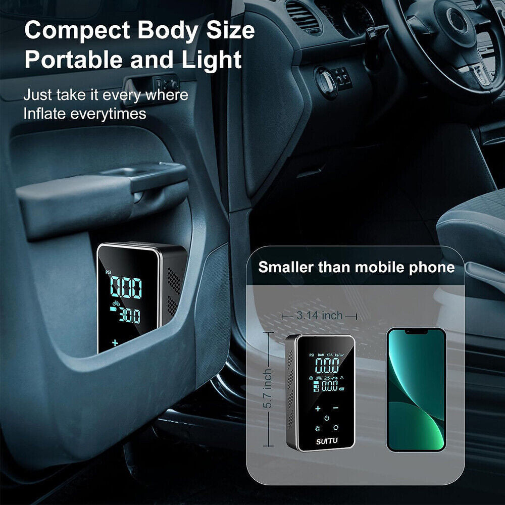 Wireless Car Electric Air Compressor Portable  Digital Touch Tyre Inflator Pump