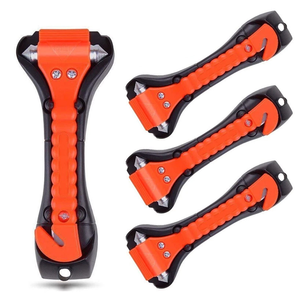 4-Pack Emergency Hammer – Car Window Breaker & Seatbelt Cutter Escape Tool