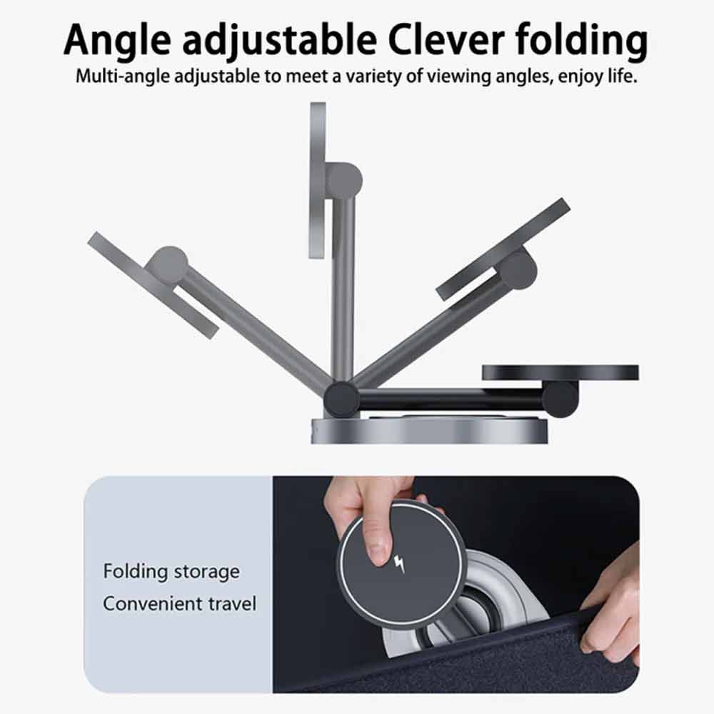 Magnetic Wireless Charger Stand For iPhone 15 14 13 12 Pro Max Magsafe Charger