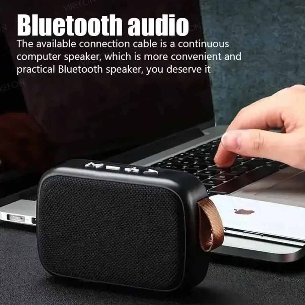 Mini Bluetooth Soundbar – Portable Wireless Speaker with TF Card, FM Radio & USB