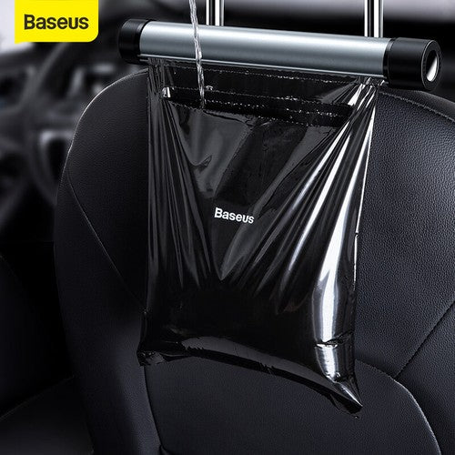 Car Back Seat Trash Bag Dispenser - Compact Metal Organizer with 40 Trash Bags