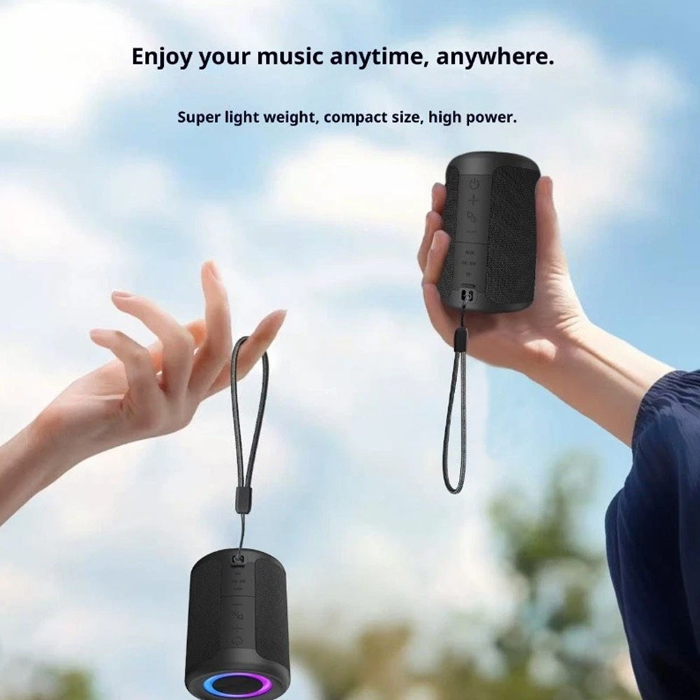 Wireless Mini Speaker – RGB LED, Deep Bass, TWS Pairing, Portable Bluetooth Sound