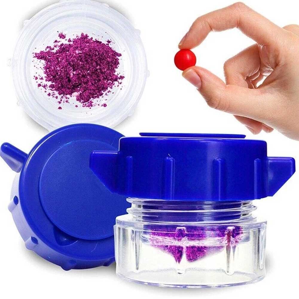 All-in-One Pill Crusher Grinder with Storage Compartment Portable Medicine Pulverizer and Tablet Splitter