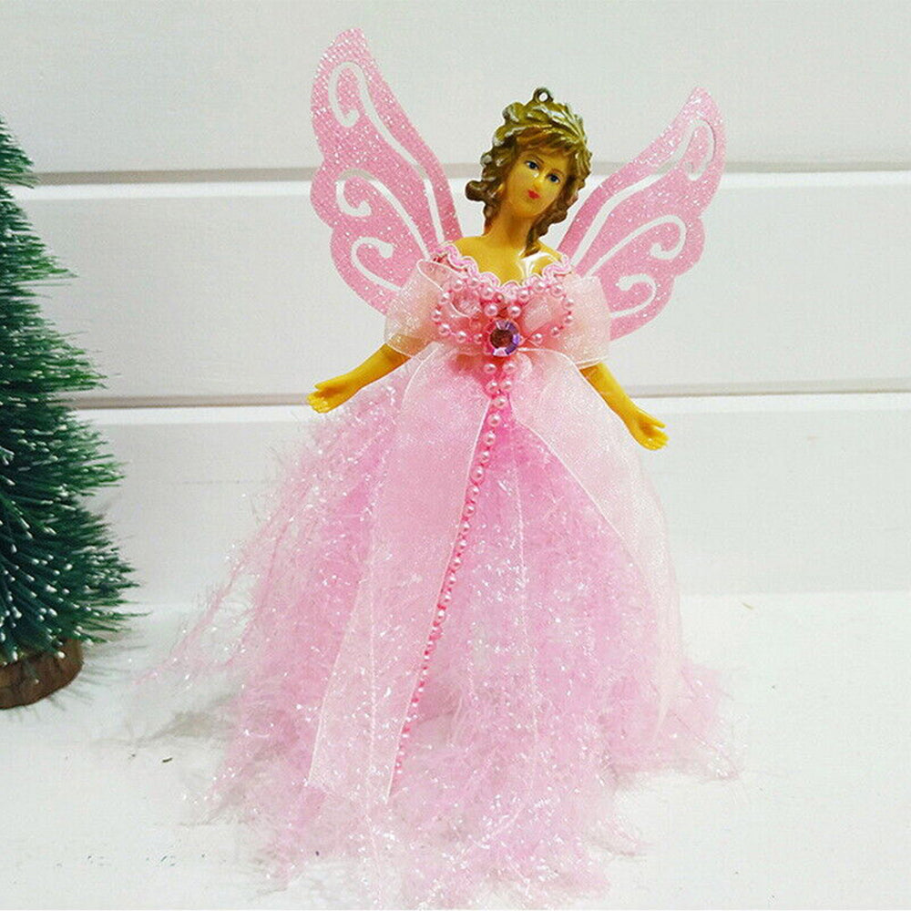 22*13cm Christmas Angel Fairy Xmas Tree Topper Ornaments Decoration