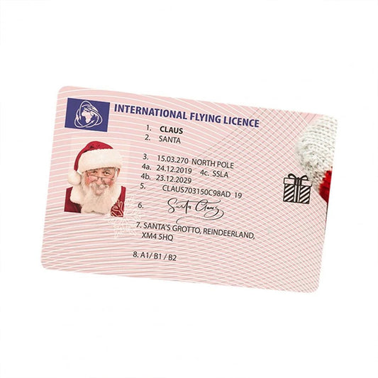 10Pcs Novelty Santa Claus International Driver's License - Fun Christmas Gift