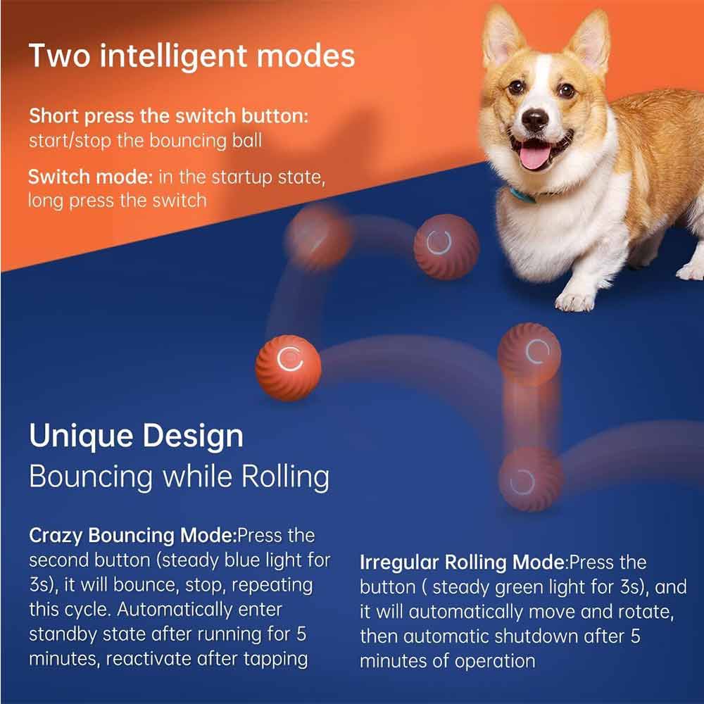 Smart Cat Dog Toy Automatic Rolling Ball Electric Pet Self-moving Kitten Game