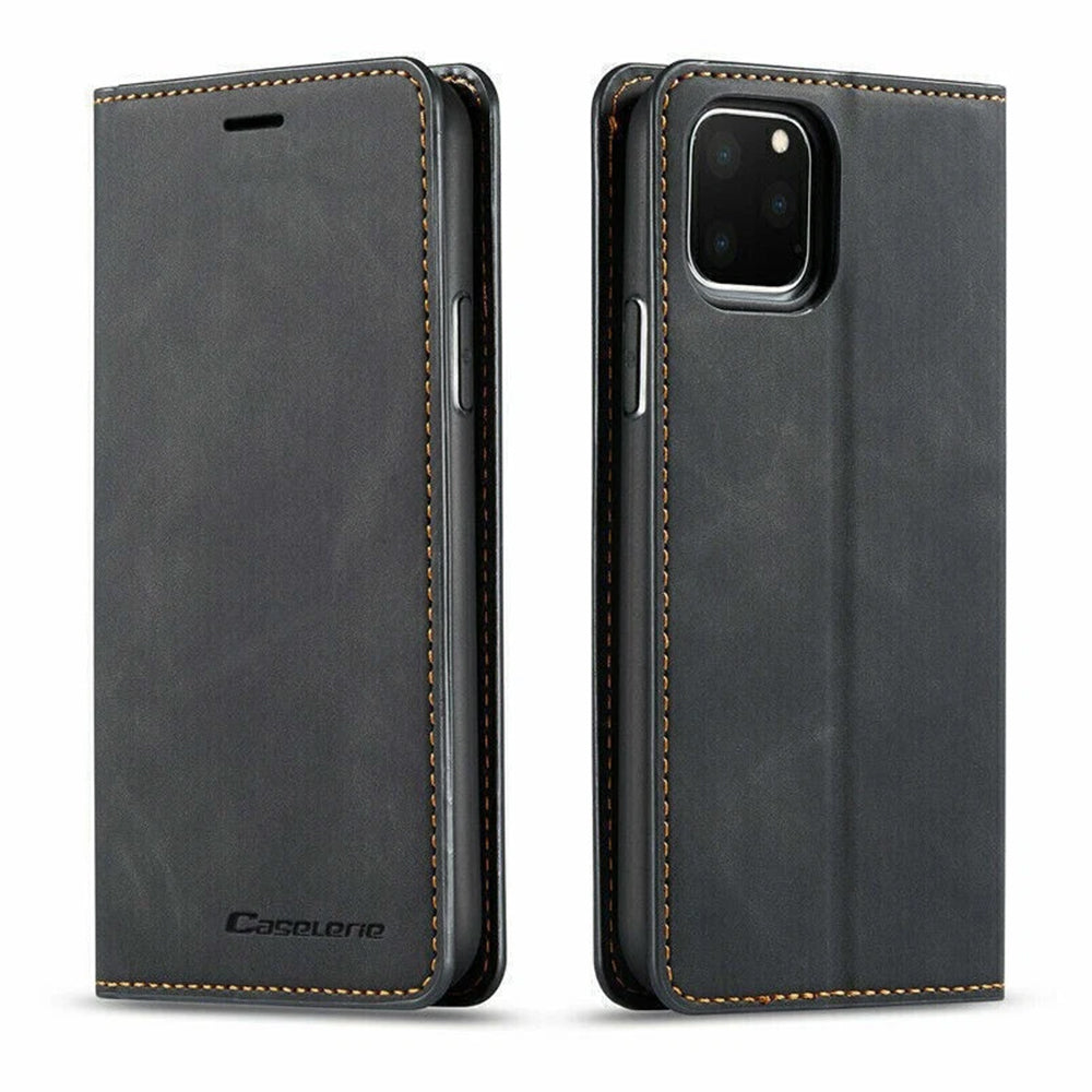 Magnetic Wallet Case for iPhone 17 PU Leather Flip Cover with Card Slots & Kickstand