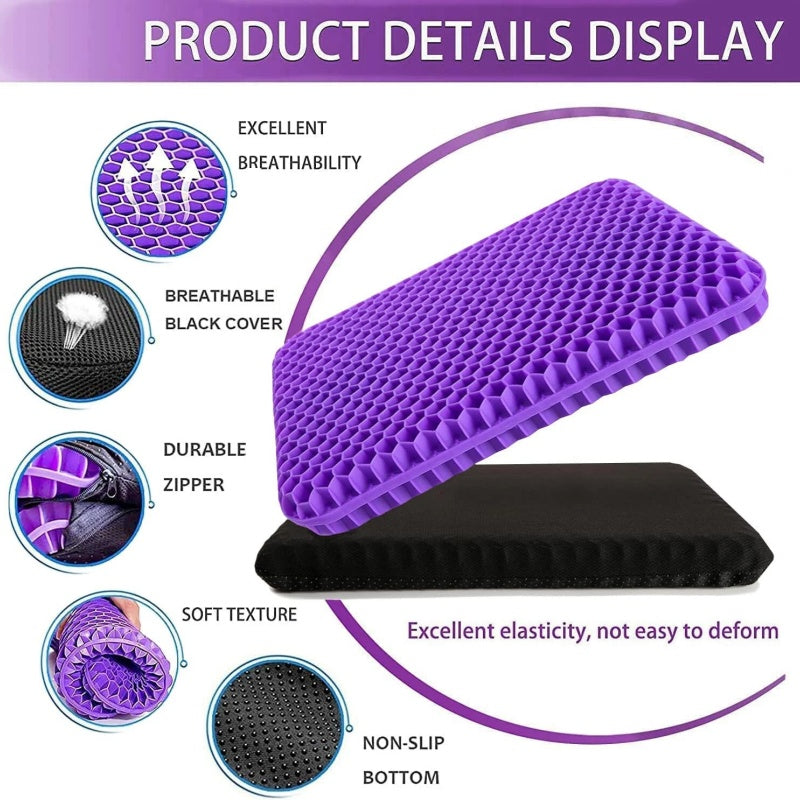 Orthopaedic Gel Seat Cushion Extra thicken For Long Sitting Office Car Chair