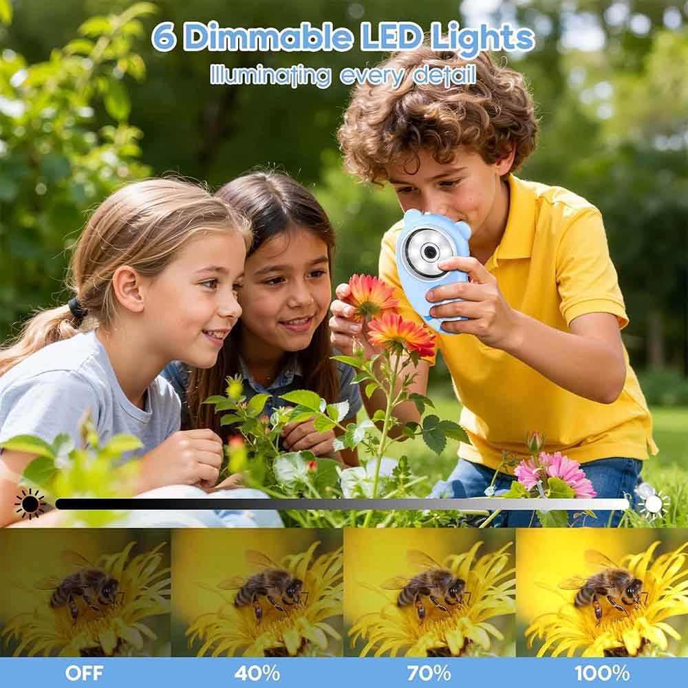 2-in-1 Portable Digital Microscope & Camera – 1000X Zoom with 2" HD Screen