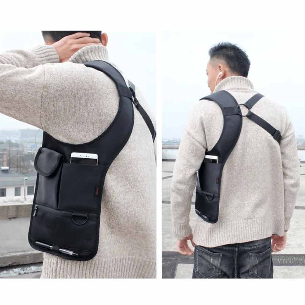 Anti-Pry Hidden Underarm Bag – Inspector Leather Case, Tablet & Card Holder for Men & Women