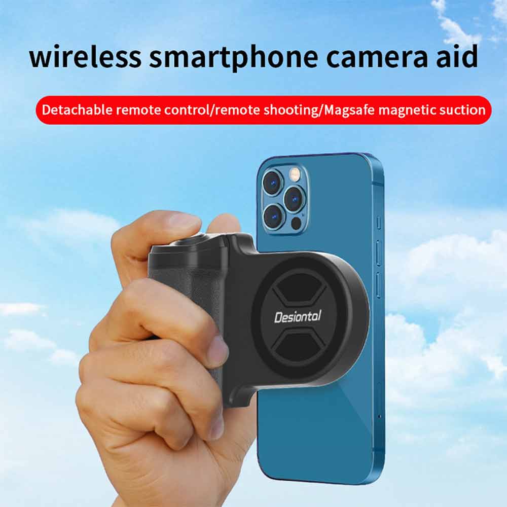 360° Magnetic Phone Grip – Universal Selfie Remote Camera Holder Bracket