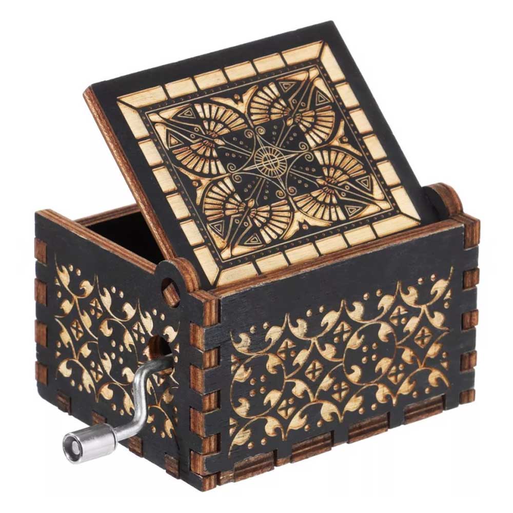 Gifts Hand-Cranked You are My Sunshine Music Box Musical Boxes Black Engraved