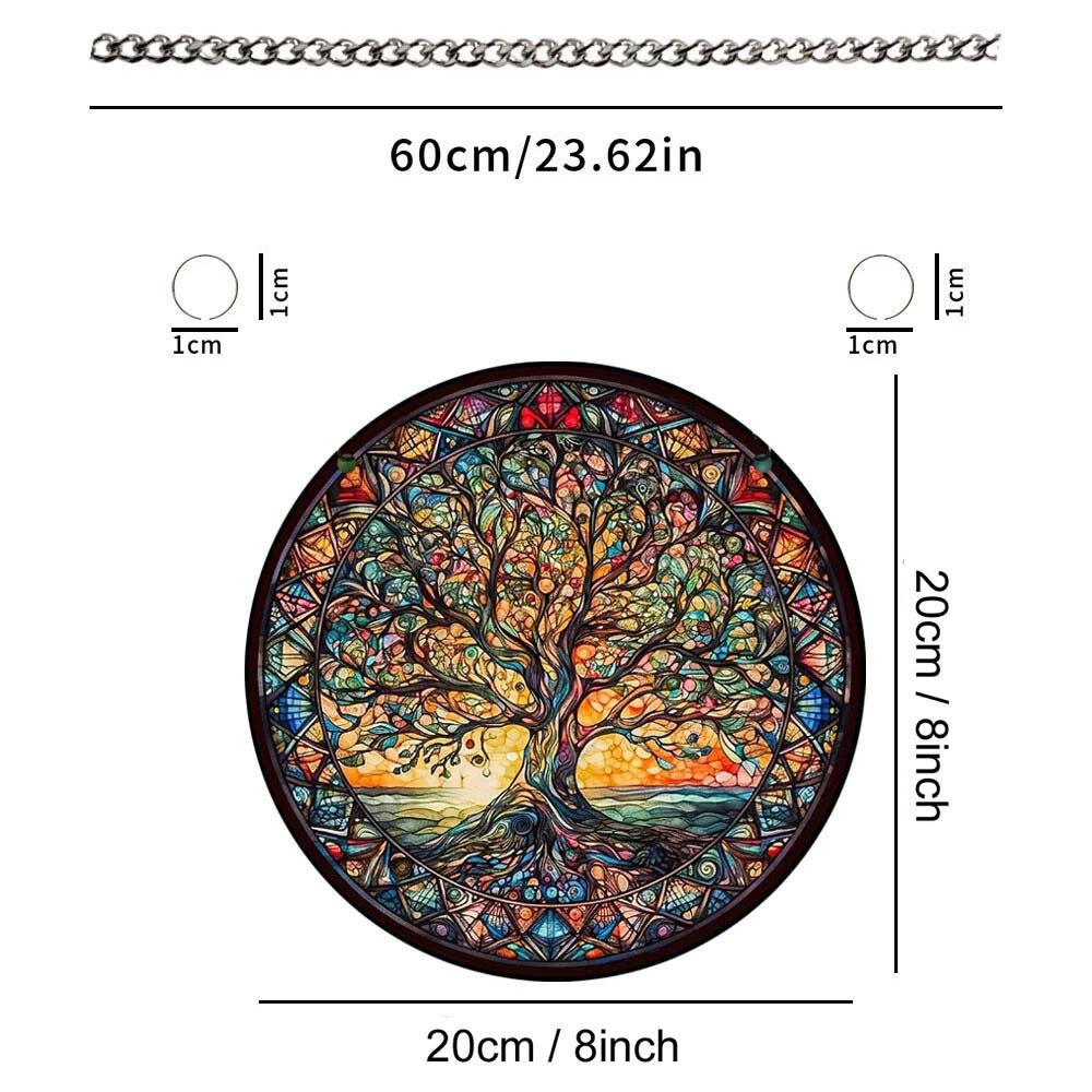 3-Pack Tree of Life Wall Art - 2D Acrylic Hanging Ornament for Indoor & Outdoor Garden Decor