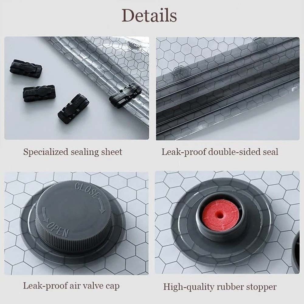 6-Pack Cordless Travel Vacuum Bag Set with Rechargeable Pump for Clothing Bedding Space Saving Storage