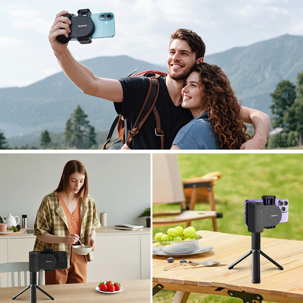 Smartphone Camera Grip – Bluetooth Shutter Selfie Stabilizer Handle for Phones