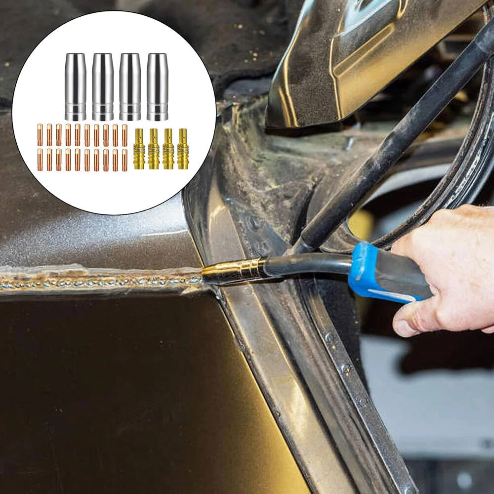 MB15 AK15 MIG Welding Torch Accessory Kit - 28PCS Consumable Nozzle Set