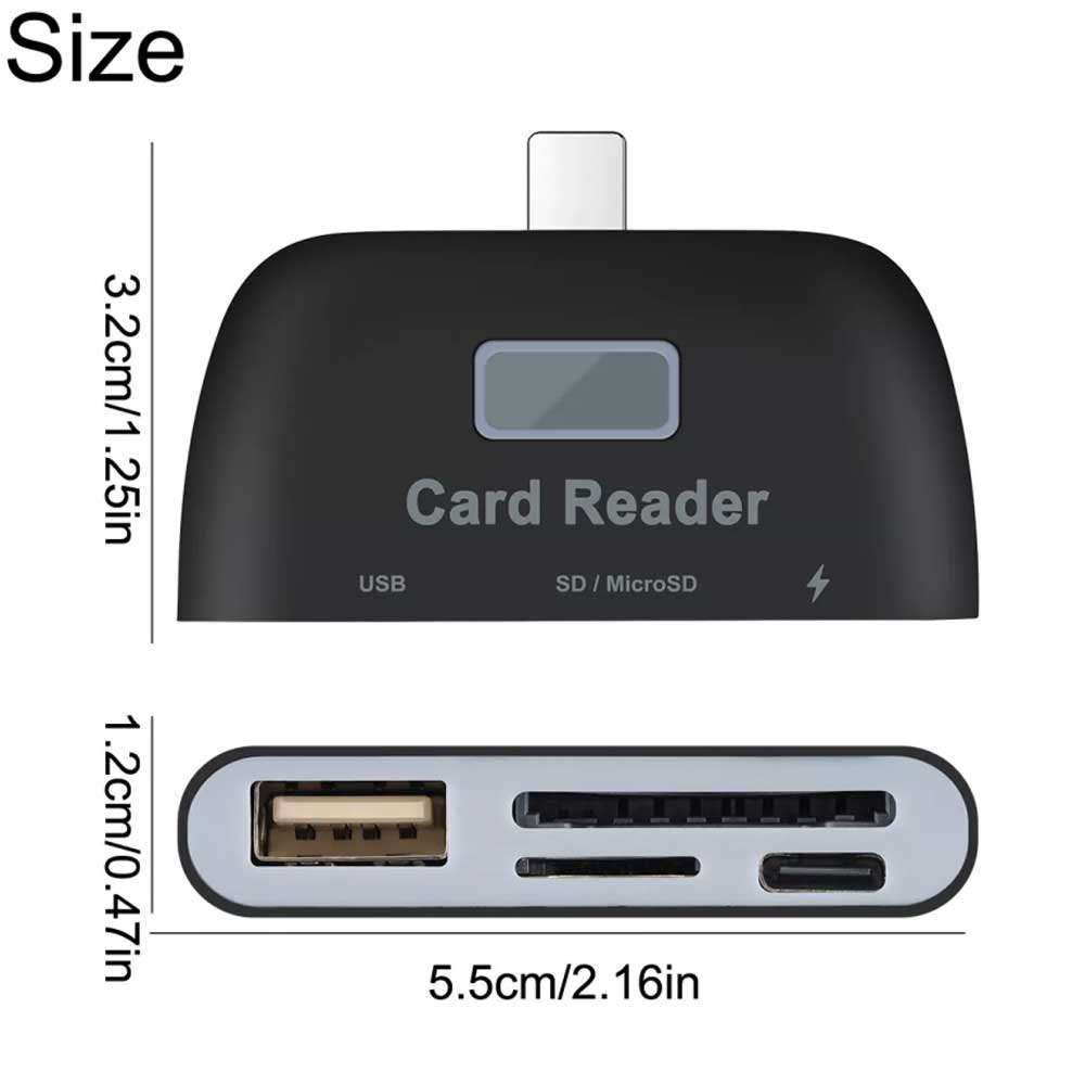 4-in-1 USB SD TF Card Memory Card Reader OTG Adapter For iPhone 14 13 12 11 iPad