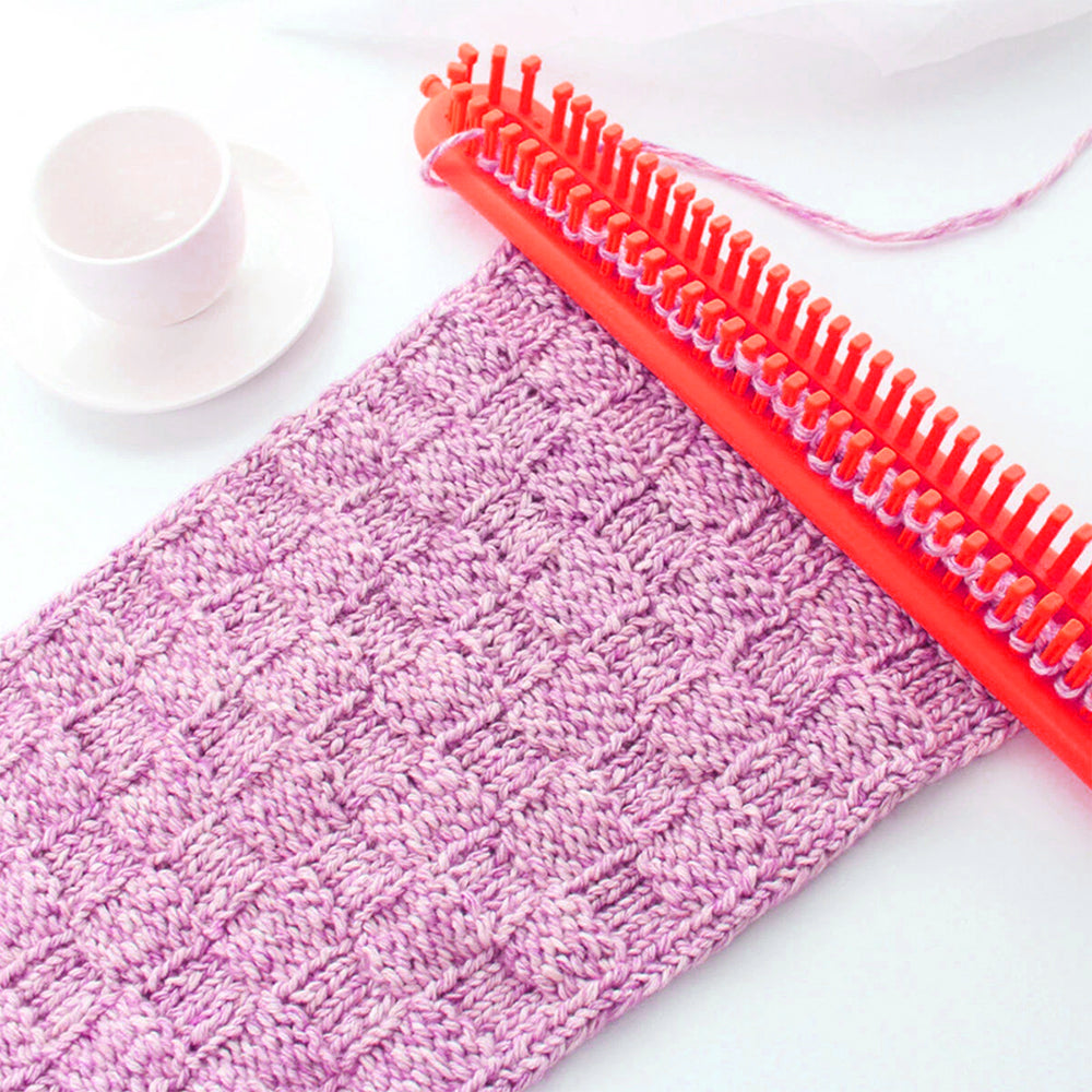 26CM Red Scarf Knitting Loom Kit - DIY Sewing Needle Craft Tool Set