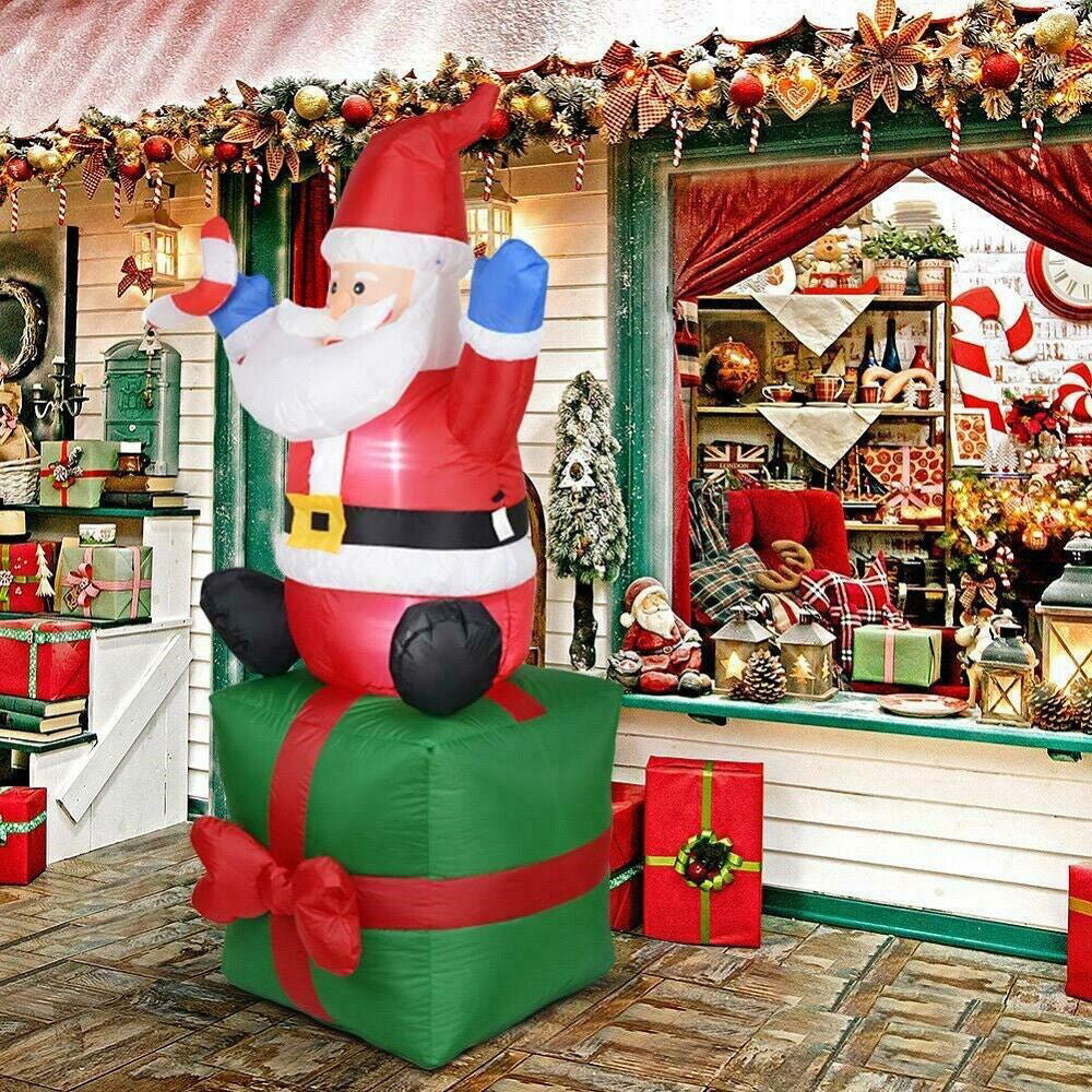 1.8M Christmas Giant Inflatable Santa 6ft Outdoor Decorations LED Light Yard Decor AU
