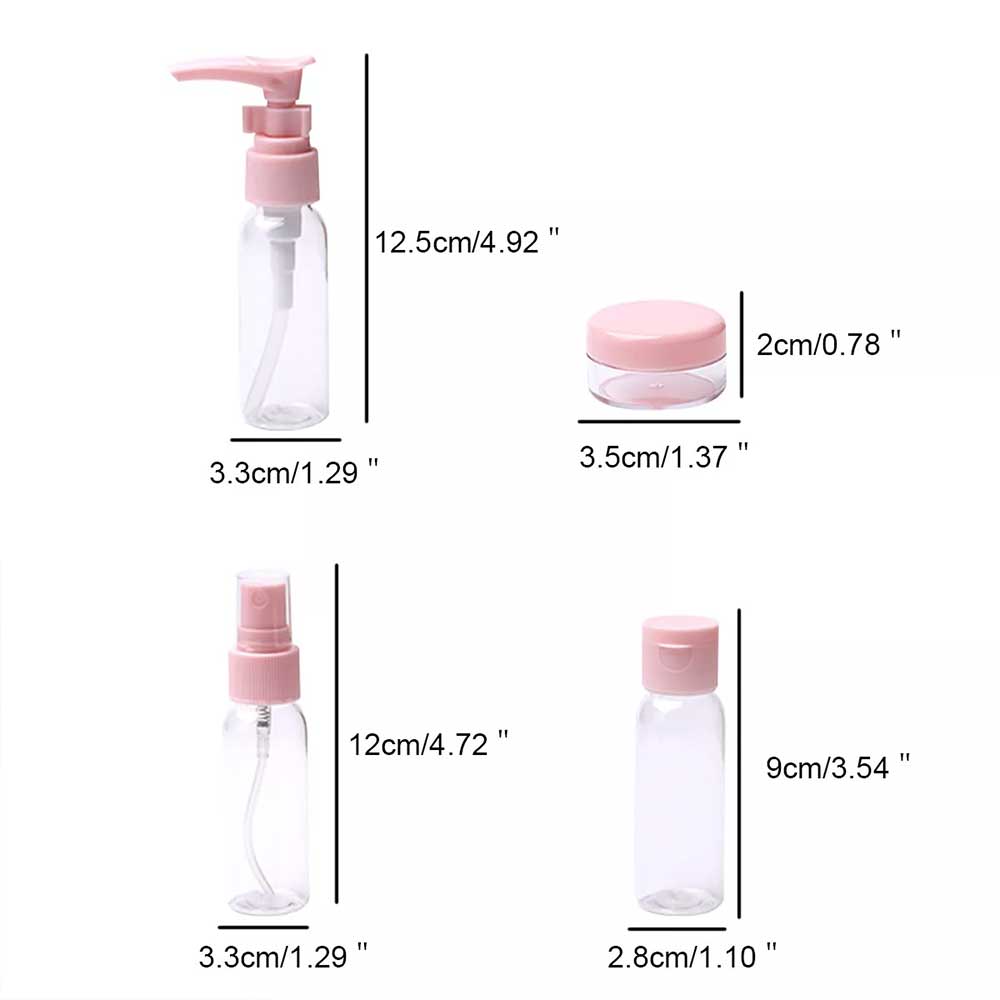 7 PCs Travel Cosmetic Dispenser Spray Bottle Cosmetic Kit For Tour Refillable