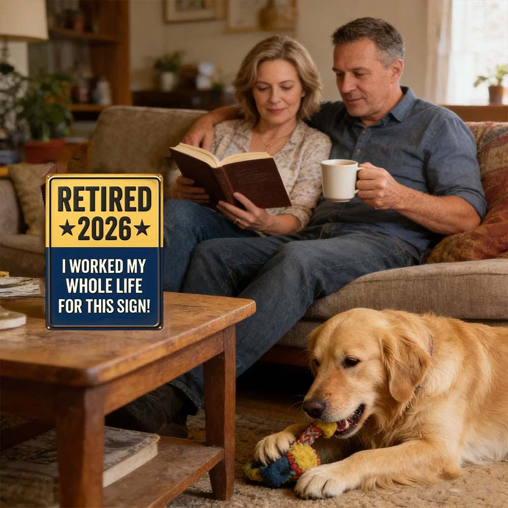 Retired 2026 Sign – Funny Retirement Gift for Men & Women, Wall Decor