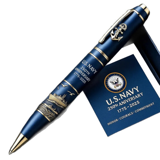 U.S. Navy 250th Anniversary Commemorative Pen (1775–2025) – Naval Gift & Collectible