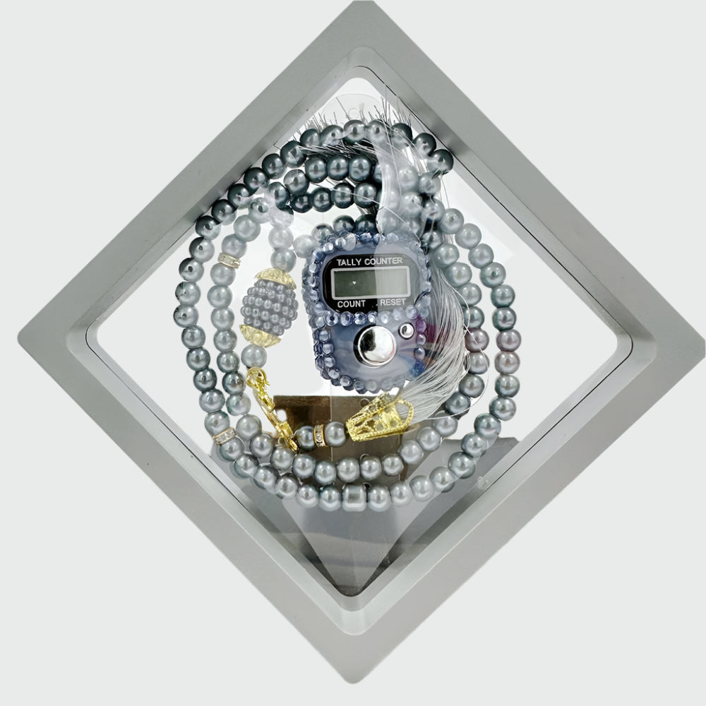 Mini Quran Favors with Pearl Tasbeh Set, Islamic Gift Favor, Umrah hajj Eid