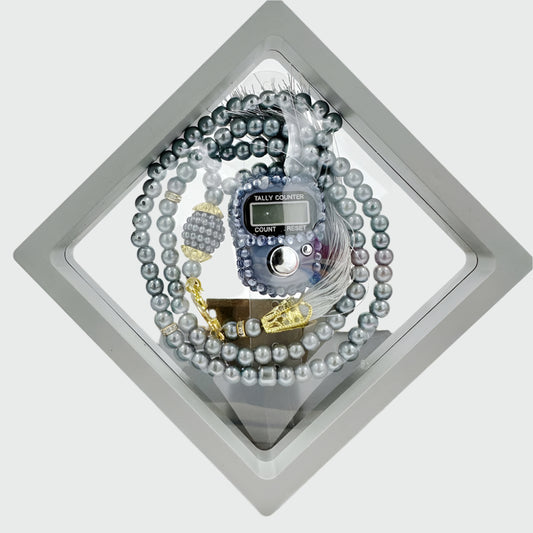 Mini Quran Favors with Pearl Tasbeh Set, Islamic Gift Favor, Umrah hajj Eid