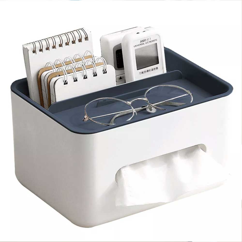 Rectangular Tissue Box Multifunctional Tissue Box Napkin Holder for Living Room