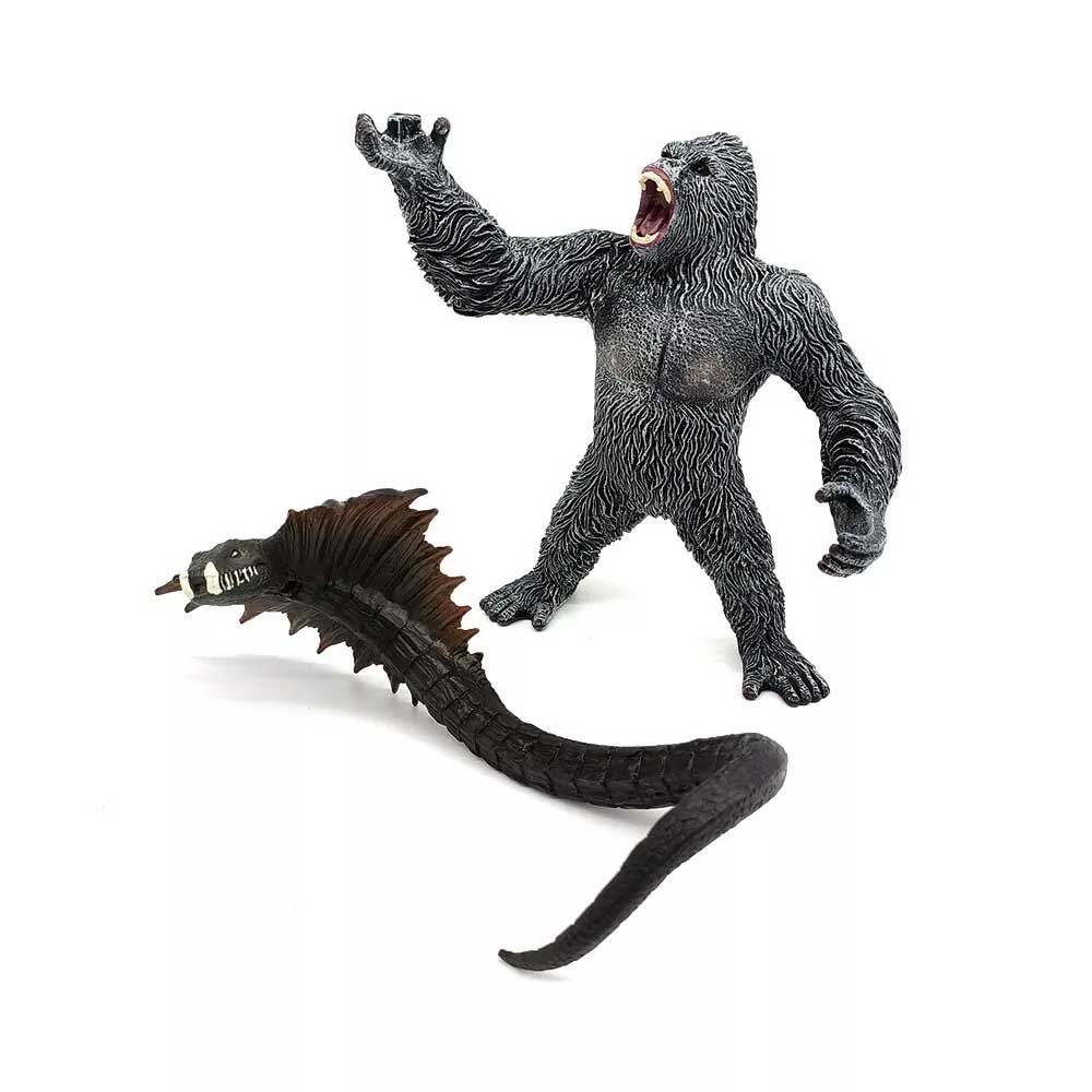 Godzilla vs King Kong with Snake King Kong Figure Model Collect Statue Toy Gift