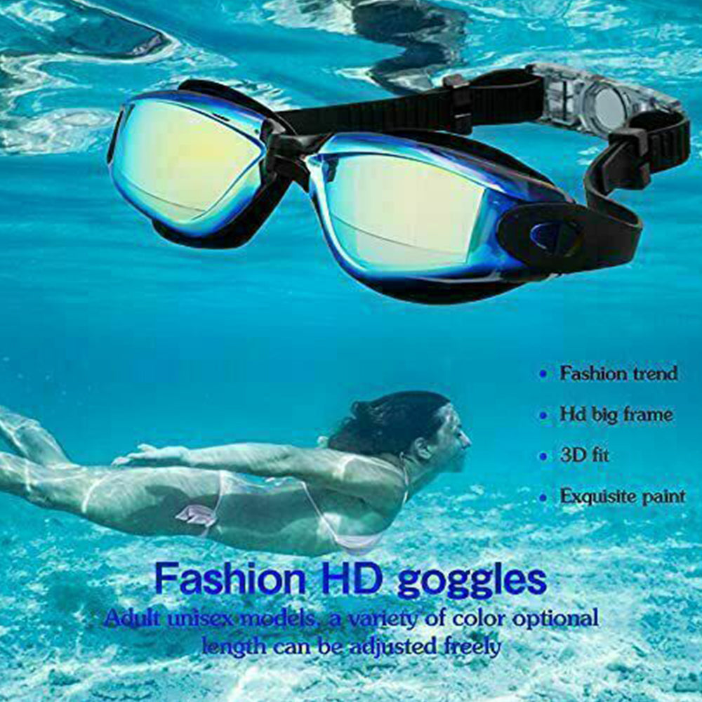 Swimming Goggles for Men Women Adult Teens Adjustable Anti Fog Diving Goggles