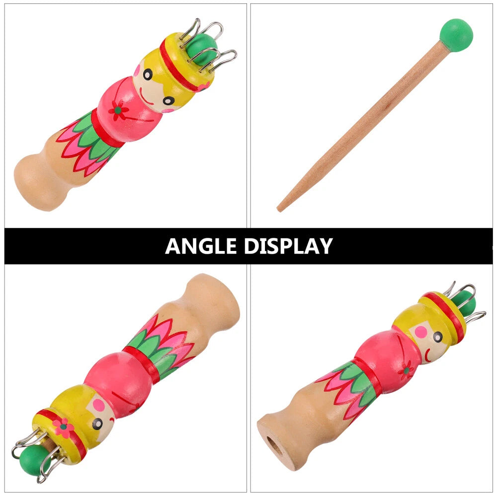 Large Wooden Knitting Spool Doll – French Knitting & Corking Tool for Beginners, Educational Hand Weaving Craft Kit