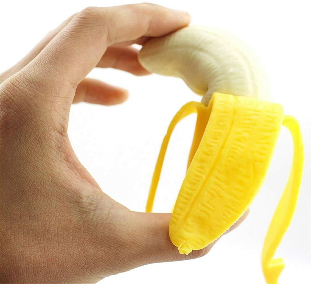 2-Pack Peeled Banana Squishy – Stress Relief Toy, Slow Rising Simulation Play
